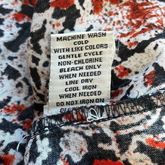 Caffe Marrakesh Orange and Dark Grey Multi Floral Tunic Blouse. Size Small - Picture 12 of 12